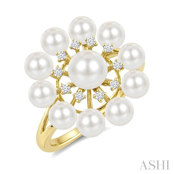 Pearl & Diamond Fashion Ring