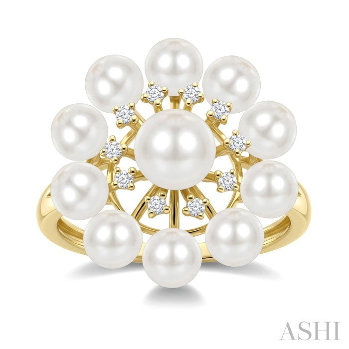 Pearl & Diamond Fashion Ring