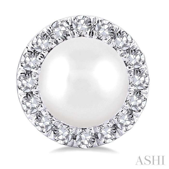 Pearl & Halo Diamond Earrings