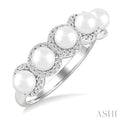 Pearl & Halo Diamond Ring