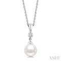 Pearl & Diamond Drop Pendant