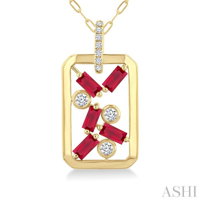 Scatter Gemstone & Diamond Fashion Pendant