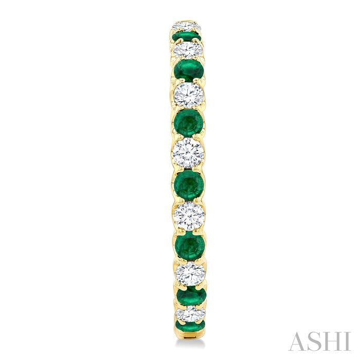 Inside-Out Alternate Gemstone & Diamond Hoop Earrings