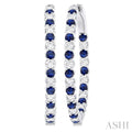 Inside-Out Alternate Gemstone & Diamond Hoop Earrings