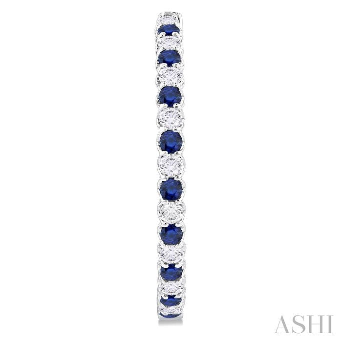Inside-Out Alternate Gemstone & Diamond Hoop Earrings