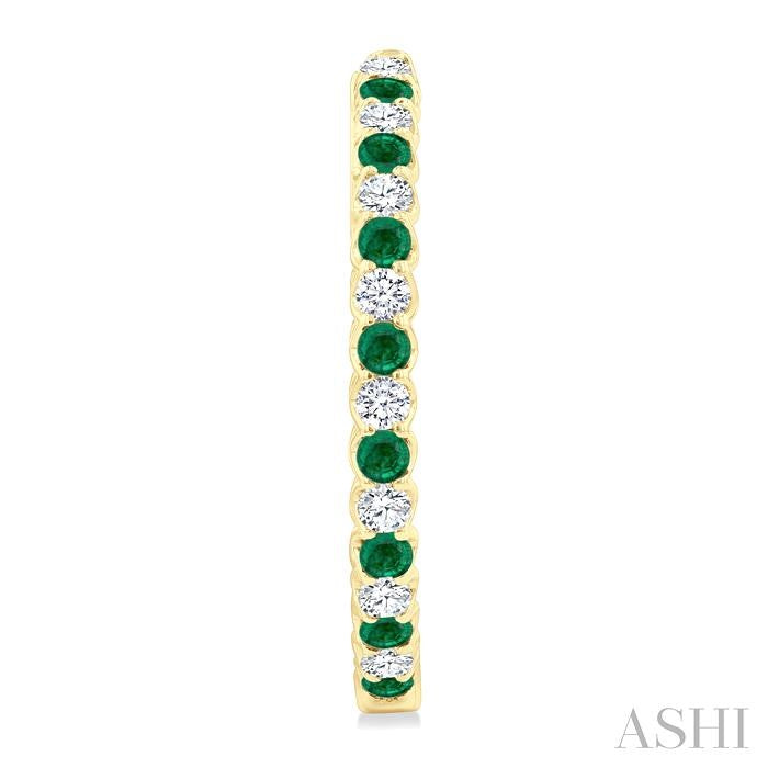 Inside-Out Alternate Gemstone & Diamond Hoop Earrings