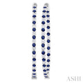 Inside-Out Alternate Gemstone & Diamond Hoop Earrings
