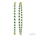Inside-Out Alternate Gemstone & Diamond Hoop Earrings