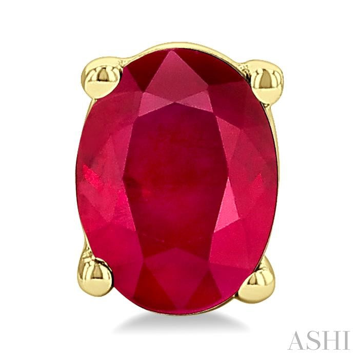 Oval Shape Gemstone Stud Earrings