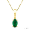 Oval Shape Gemstone Solitaire Pendant