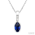 Oval Shape Gemstone Solitaire Pendant