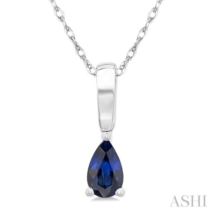 Pear Shape Gemstone Solitaire Pendant