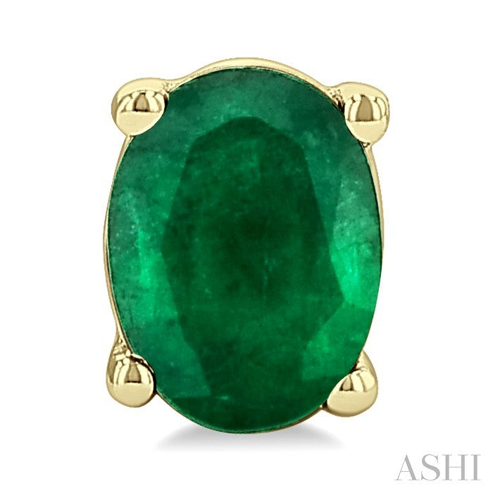 Oval Shape Gemstone Stud Earrings