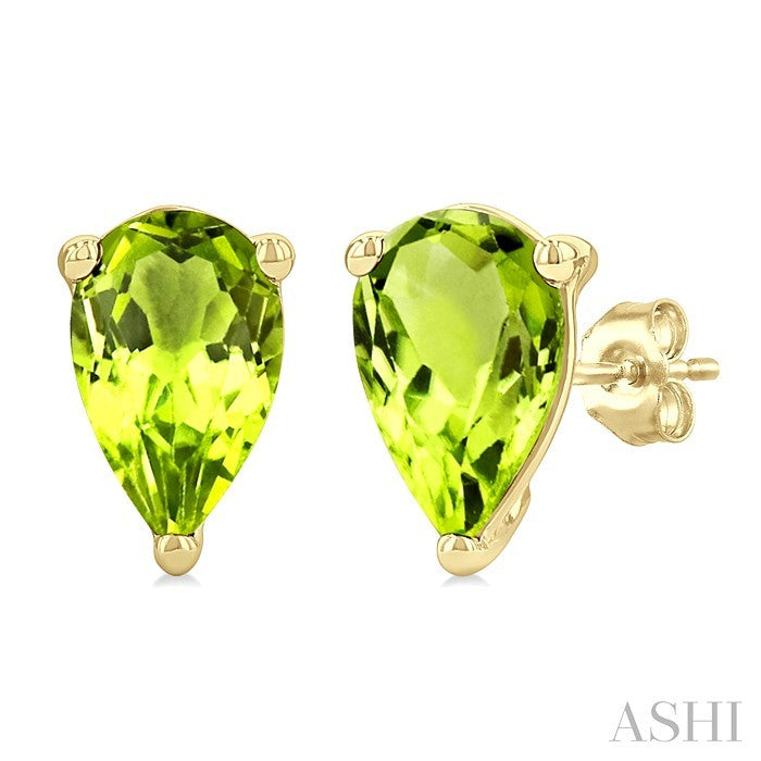 Pear Shape Gemstone Stud Earrings