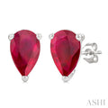 Pear Shape Gemstone Stud Earrings