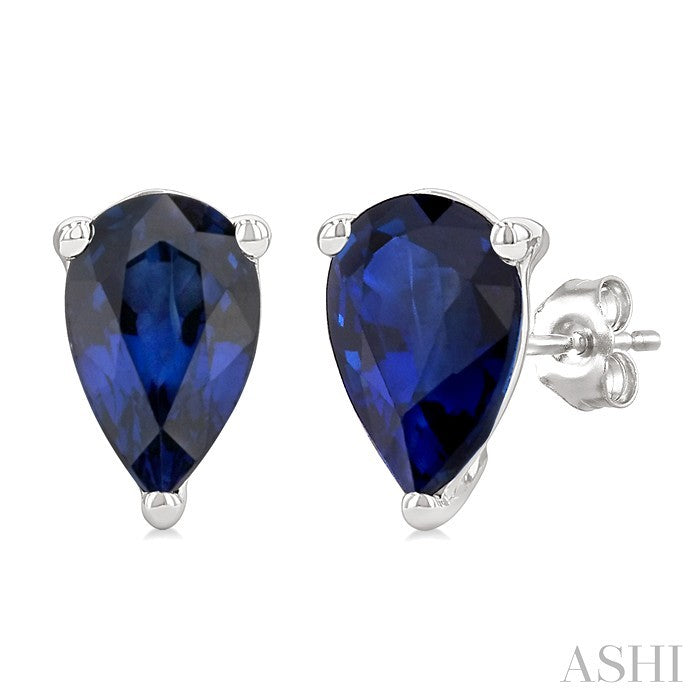 Pear Shape Gemstone Stud Earrings