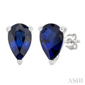 Pear Shape Gemstone Stud Earrings