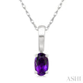 Oval Shape Gemstone Solitaire Pendant