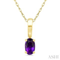Oval Shape Gemstone Solitaire Pendant
