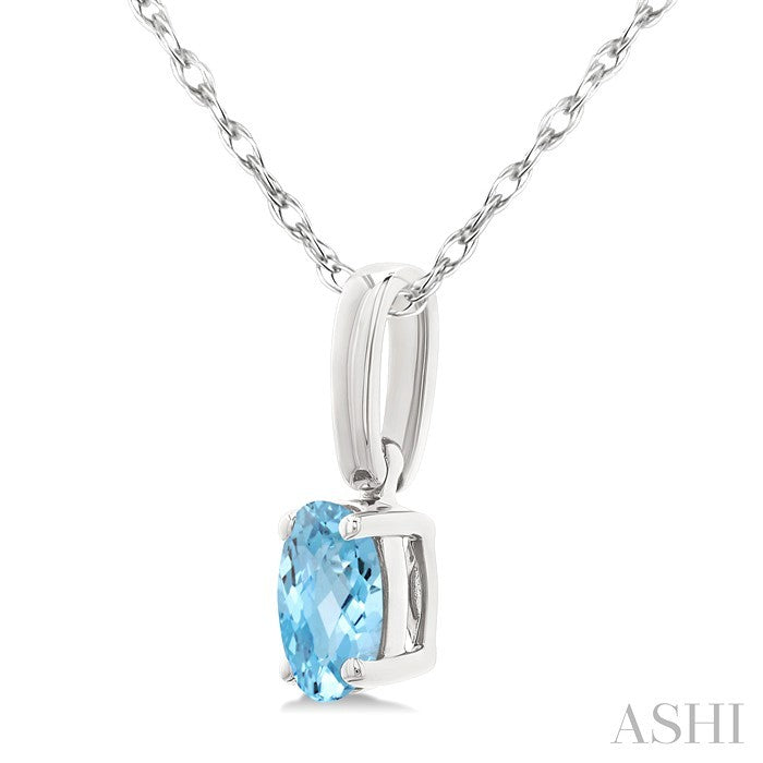 Oval Shape Gemstone Solitaire Pendant