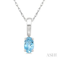 Oval Shape Gemstone Solitaire Pendant
