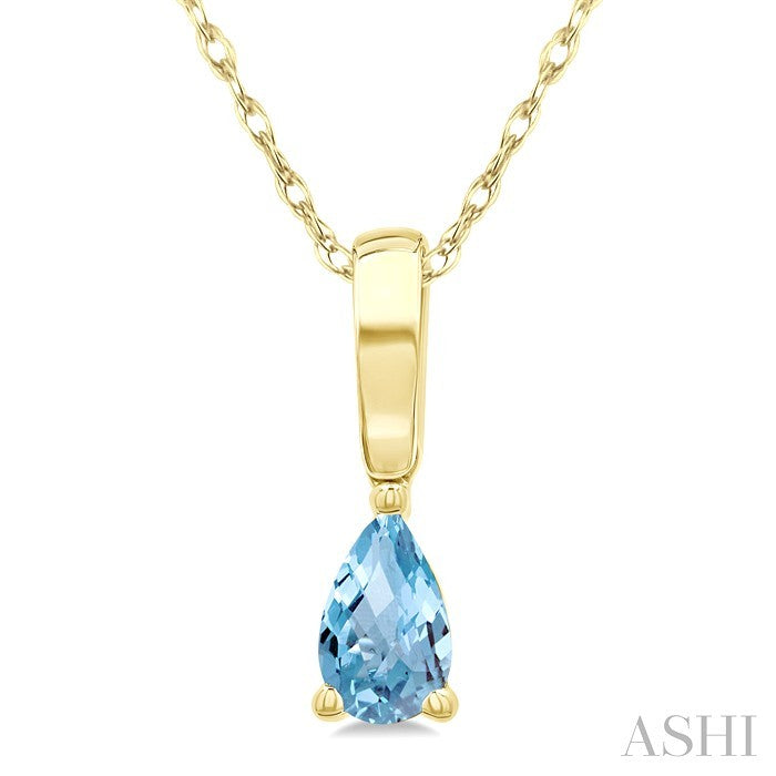 Pear Shape Gemstone Solitaire Pendant