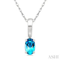 Oval Shape Gemstone Solitaire Pendant