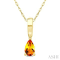 Pear Shape Gemstone Solitaire Pendant
