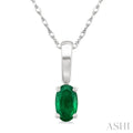Oval Shape Gemstone Solitaire Pendant