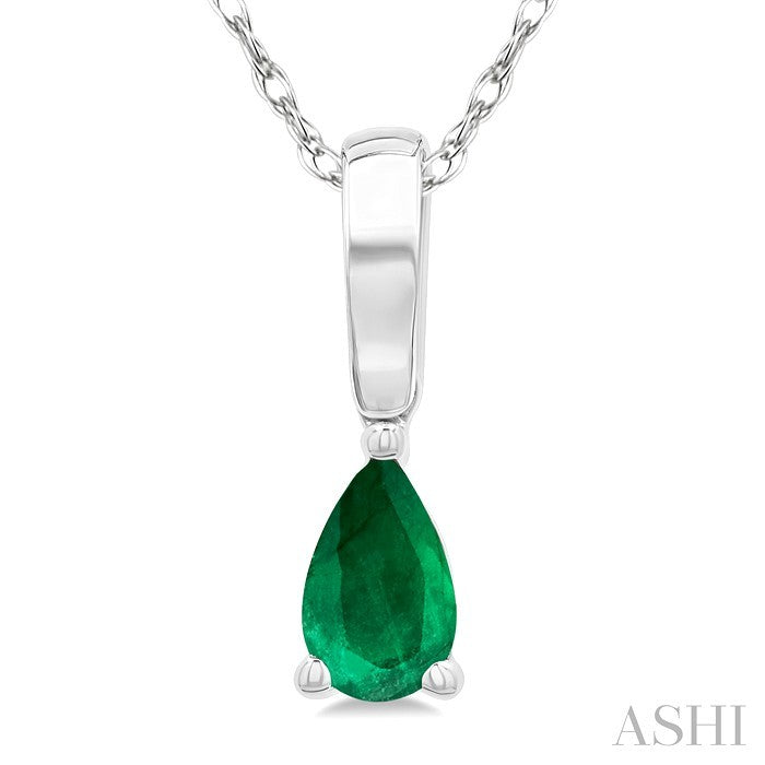 Pear Shape Gemstone Solitaire Pendant