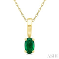 Oval Shape Gemstone Solitaire Pendant
