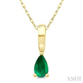 Pear Shape Gemstone Solitaire Pendant