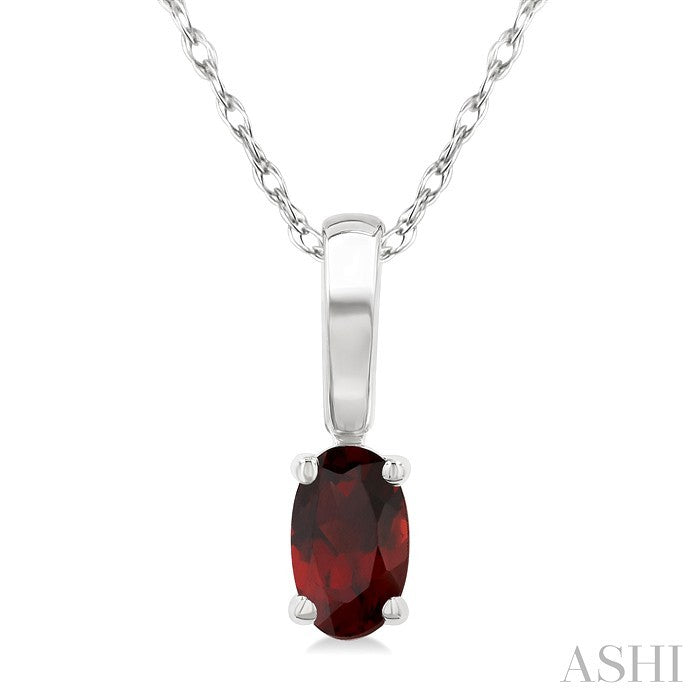 Oval Shape Gemstone Solitaire Pendant