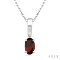 Oval Shape Gemstone Solitaire Pendant