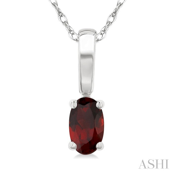 Oval Shape Gemstone Solitaire Pendant