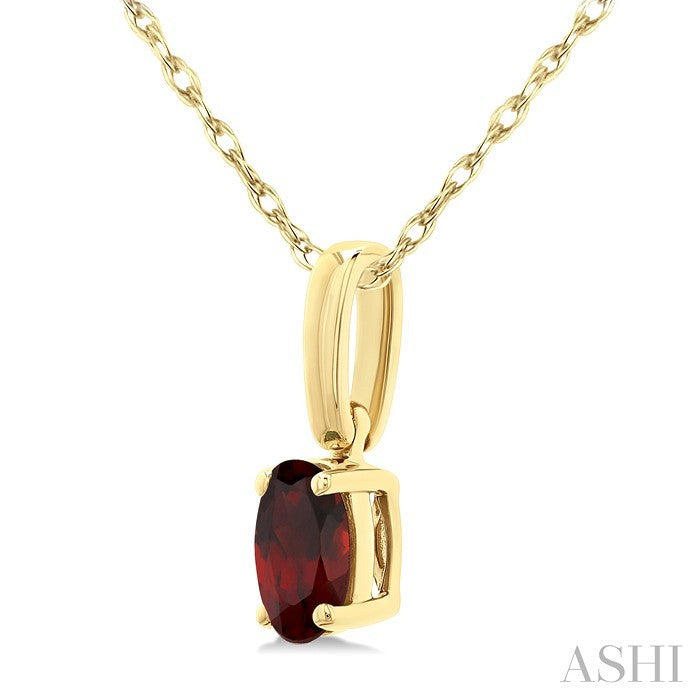 Oval Shape Gemstone Solitaire Pendant