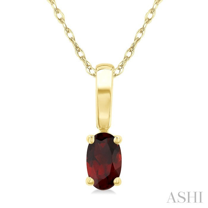 Oval Shape Gemstone Solitaire Pendant