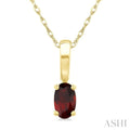 Oval Shape Gemstone Solitaire Pendant