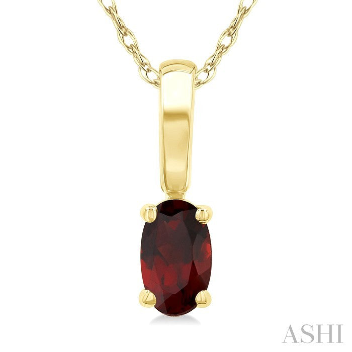 Oval Shape Gemstone Solitaire Pendant