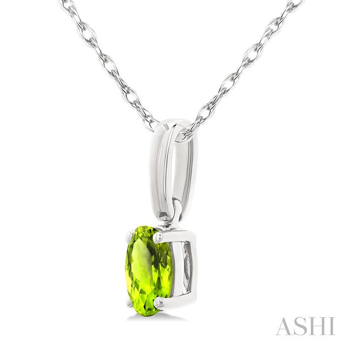 Oval Shape Gemstone Solitaire Pendant