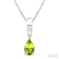 Pear Shape Gemstone Solitaire Pendant