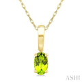 Oval Shape Gemstone Solitaire Pendant