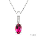 Oval Shape Gemstone Solitaire Pendant