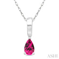Pear Shape Gemstone Solitaire Pendant