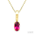 Oval Shape Gemstone Solitaire Pendant