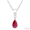 Pear Shape Gemstone Solitaire Pendant
