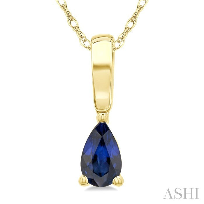 Pear Shape Gemstone Solitaire Pendant