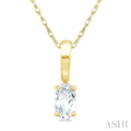 Oval Shape Gemstone Solitaire Pendant
