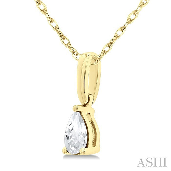 Pear Shape Gemstone Solitaire Pendant