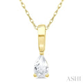Pear Shape Gemstone Solitaire Pendant